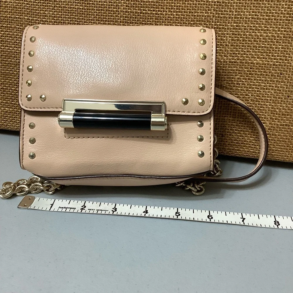 Diane Avon Furstenberg Vintage Gold Studded Leather Crossbody Purse - Picture 9 of 12